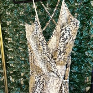 Snake Print Maxi Dress